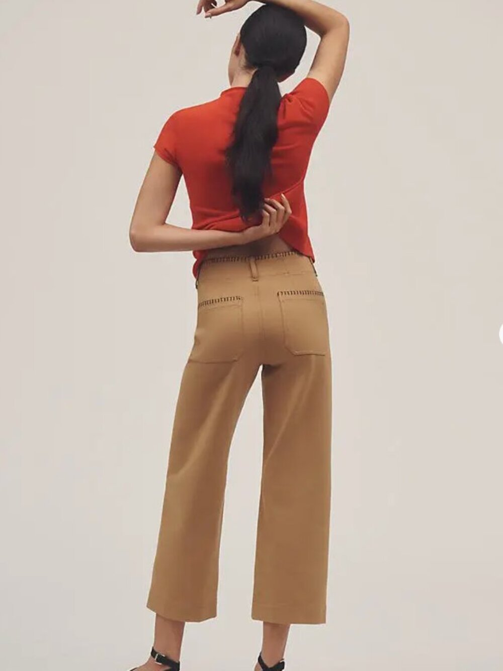The Colette Whipstitch Crop Wide Leg Pant by Maeve 29 - Picture 2 of 12